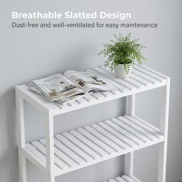 product-fancy-55836918-1fa8-4107-bd97-a438d2f52ee6 Ladder Shelf, 3-Tier Shelf Stand, Display with Wide Storage Display Stand, Multifunction Standing Organizer Shelf for Home Office And Kitchen