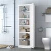 67" Tall Lockable Metal Storage Cabinet Narrow Stand-Alone Cabinet with Adjustable Shelves & Locking Door - Space-Saving Vertical Unit Suitable for Home Office, Pantry, Bathroom, Small Spaces