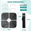 [Sturdy Umbrella Stand] Sturdy 4-Part Cantilever Umbrella Stand - 290Lbs Square Base That Can Be Filled with Sand Or Water, Ideal for Offset Patio Umbrellas, Suitable for Gardens, Pools, Decks, And Backyards