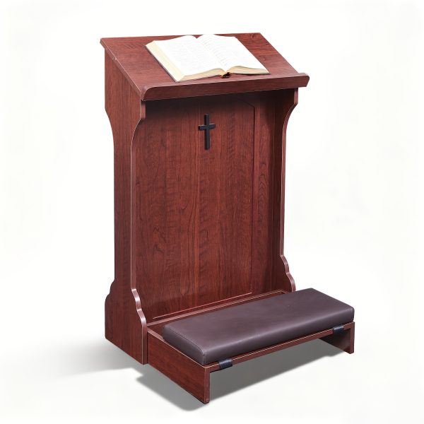 product-fancy-55c1cdb8-8729-402c-9999-15595fc3d496 Traditional Wooden Kneeling Prayer Stool with Padded Bench And Bible Stand-36-Inch Church-Style Prayer Station, Suitable for Homes, Small Chapels, And Religious Worship. Prayer Stool Kneeling Pad, for Home Wooden Kneeling Pad, Church Kneeling Stool