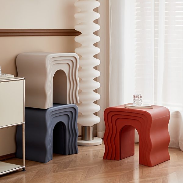 product-fancy-55e09dff-81b7-469e-a67a-48876ee2ca3c Cream-style Creative Sofa Side Table, Home Living Room Shoe Bench, Minimalist Modern Wavy Coffee Table, Bedside Table