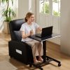 product-fancy-55ee29bf-1569-4667-afa2-b2380d9974f3 Small Mobile Stading Desk - Sit Stand Desk, Portable Rolling Laptop Desk With Lockable Wheels, Overbed Table With Wheels Adjustable Height, Computer Workstations