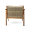 product-fancy-56316857-0ba5-4527-986e-317179353de6 28' Modern Outdoor Woven Lounge Chair with Solid Wood Frame And Comfortable Polyester Cushions, Perfect for Patio, Garden, Or Balcony