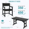 5- And 7pcs Patio Dining Set, Outdoor Table And Chairs, All Weather Furniture with Umbrella Hole for Backyard Garden Deck Lawn Pool