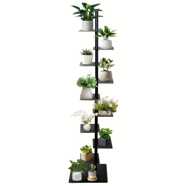 product-fancy-56992761-7a92-46be-afc2-bdd7bedfa487 Spine Bookshelf | 9-layer Stylish Metal Bookshelf | Vertical Standing Book Tower | Study Bookshelf | Decorative Storage Rack for Decoration, Books, Storage, Bookcase, Small Plants