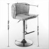 product-fancy-56ad4b74-5b45-4426-87c9-61fa22dc9565 Set Of 2 Modern Swivel Bar Stools, Adjustable Height Counter Height Stools with Tufted Button Back & Nailhead Trim, Luxury Barstools with Golden Metal Base for Kitchen Island & Home Bar