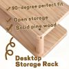product-fancy-56bb8577-418c-44fb-aa66-1a21762664e8 1-Tier 2-Layer Premium Corner Wooden Display Rack | Natural Pine, Easy Assembly, Ideal for Earrings, Perfumes, and Rings Storage | Suitable for Market Stalls and Home Decor | Country Style, Perfect for Wedding/Birthday/Mother'S Day Gifts