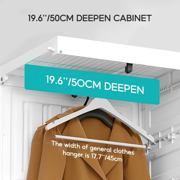 product-fancy-57211733-45a9-4175-b648-0dac7b13e310 Magnetic Transparent Door Portable Wardrobe, with A Sturdy, Foldable Frame And Easy Assembly. Features 2 Or 3 Hanging Rods for Clothing Storage, Suitable for Bedrooms, Living Rooms, Dormitories, And Apartments.