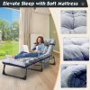 [Portable Folding Bed] Mophoto Sleeping Cots For Adults, 5-Position Folding Chaise Lounge Chairs Outdoor, Portable Folding Bed Cot Lounge Chair For Beach Lawn Camping Pool Sun Tanning