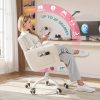 product-fancy-581faddf-bad2-48f3-9c71-806fad5b1dac Vanity Chair Skin-Friendly Material with Mid-Back, Modern Adjustable Height Upholstered Swivel Chair with Wheels, Desk Chairs Comfy with Side Pockets for Bedroom
