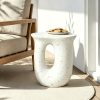 product-fancy-5873d09a-0a7b-4b02-ad99-d5544020119b AESOME Modern Decorative Garden Stool Concrete Side Table Heavy Duty Patio Sturdy Faux Terrazzo Garden Stool Side Table Plant Table For Indoor Covered Outdoor, 17.7" H