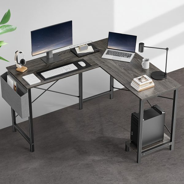 product-fancy-587ad255-ed1c-4a50-bba8-ca77caaec32b Efficient, Stable and Space Saving - 2 Pack Reversible L-Shaped Computer Desk - Corner Gaming Table and PC Laptop Workstation with Handy Storage Bag