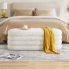 product-fancy-58a0ba91-0a69-4129-b224-255d4b21d5f2 Storage Ottoman Bench 49.2 Inch Upholstered Fabric Storage Bench for Bedroom End of Bed Aesthetic Large Oval Storage Ottoman for Living Room Entryway