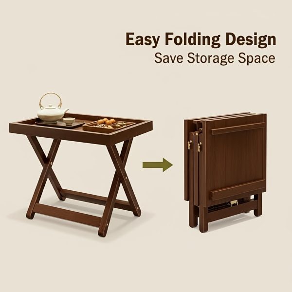 product-fancy-59161b82-bb27-4bb8-94bf-597c85ce3519 Foldable Side Table with Raised Edge Tray, X-Shaped Legs, Multi-Purpose Bedside & Sofa Table for Bedroom Living Room Bay Window