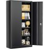 product-fancy-591fb08a-afa6-4591-a36d-4a2c99bc5795 Storage Cabinet, 72 "black Large And Small Metal Storage Cabinet, Steel Lock Cabinet with Door And 4 Adjustable Shelves, Home Office Tool Unit, Garage And High Lockable Filing Cabinet, Green.