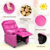 product-fancy-593704ad-58e0-4bed-b5c2-6b720fef2437 Girls' Pink Velvet Recliner Chair with Cup Holder & Storage Pocket - Heavy-Duty 300lb Capacity, Ergonomic Backrest & Armrests, Manual Recliner with Safety Belt - Modern Soft Cushioned Lounge Chair for Kids & Teens, Easy Assembly, Ideal for Bedroom, Living Room, Home Theater - Durable Wood Frame & Fabric, Ideal Gift for Girls 3-12 Years (Pink, Purple, Black, White, Grey Available), Lounge Chair for Teens, Comfortable Sitting, Playroom Seating, Stylish Recliner, Highcapacity Recliner, '