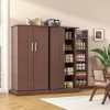 product-fancy-5989ca18-5eb9-4d49-8382-30cb6dad2ff5 47" Freestanding Storage Cabinet with Adjustable Shelves, Multi-Sport Ball Storage with Large Drawer, Versatile Modern Cabinet for Dining Room, Bathroom, Living Room, Laundry, Sports Equipment Organizer, Basketball, Golf Balls Storage Box