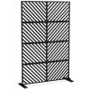 Outdoor Privacy Screen | Freestanding Rustproof Iron Fence Panel For Patio, Garden, Balcony, Ac Unit Cover, Trash Can, Modern Decorative Divider By Mophoto