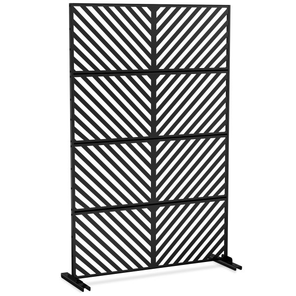 Outdoor Privacy Screen | Freestanding Rustproof Iron Fence Panel For Patio, Garden, Balcony, Ac Unit Cover, Trash Can, Modern Decorative Divider By Mophoto