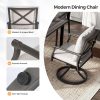 9pcs Outdoor Dining Arrangement - Patio Set for 8 People. Comes with 1 Rectangular Table And 8 Swivel Chairs with Cushions, Suitable for Lawn And Garden