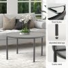product-fancy-5a2a89ce-5c7b-4e73-b3a5-c74e0028b71e 2pcs Black Aluminum Round Outdoor Coffee Table Set | Nesting Side Table with Round Tabletop, Powder Coated Aluminum Frame, Suitable for Garden Balcony