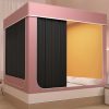 Bracket Set, Fully Enclosed Canopy Bed Curtain, Bed Frame Three-Piece Set