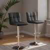 product-fancy-5aa0c4a9-880b-4077-9be8-9370321f0100 Adjustable Armless Swivel Bar Stools Set - Hydraulic PU Leather with Thickened Seat Cushion & Backrest for Kitchen Counter Height Home Bar