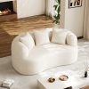 Moedrn Oversized Boneless Curved Sofa 68.5" / 106.5"/ 130.7" Sectional Sofa Couch Comfy Luxury Plush Chenille Floor Sofa Memory Foam Couches For Living Room, Apartment, Office, Guestroom