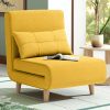product-fancy-5abd30b5-5f0c-4356-9dc2-2b0965d50c63 3-in-1 Convertible Sofa Bed Sleeper Chair with Pull-Out Bed, 6-Level Adjustable Backrest & Cushioned Armrests - Space-Saving Modern Furniture for Small Apartments, Dorms, Guest Rooms - Beige Sofa Chair Converts to Bed, Sleeper Sofa Bed