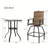 product-fancy-5ac5516d-0ff2-4c7d-a096-693d34eaa103 2/3/5pcs Patio Bar Set, 360° Swivel Bar Stools, Outdoor Bistro Furniture with High-Density Textilene Fabric & Heavy Duty Metal Frame, High Top Table And Chair Set for Balcony, Poolside, Garden & Backyard