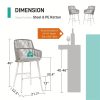 product-fancy-5acd8716-df4a-471e-b66d-95f5157bacff Set of 2 Modern Metal Bar Stools for Outdoor Use, Ideal for Poolside, Garden, Or Deck