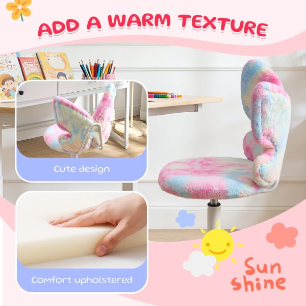 product-fancy-5afde4a7-6042-4dea-917b-b412bf715fdf Girls Desk Chair - Comfy Swivel Kids Desk Chair for Girls Room, Fluffy Butterfly Kids Office Chair for Reading & Vanity