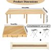 product-fancy-5baaa3ca-e709-4459-b4c9-3bfa1b6ba830 Portable Bohemian Style Low Picnic Table | Foldable Beach and Outdoor Table with Tablecloth, Pine Wood, Suitable for Beach, Camping, Outdoor Gatherings, Backyard Use, Size: 59.8*29.9*16.9 inches