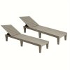 Outdoor Chaise Lounge Chair Set Of 2 For Outside Pool Patio, Adjustable Waterproof Easy Assembly Chaise Lounge Outdoor