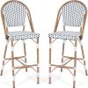 product-fancy-5bd99cbe-b6c8-44e7-8e68-ab04c5a66cf0 French Counter Height Bar Stool Set of 2, 30" Patio Rattan Bar Stool Chairs, Outdoor Armless Barstools for Porch Garden Indoor