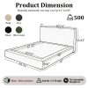 product-fancy-5bda5534-5177-4b51-b7a2-0a56950c00f2 Upholstered Platform Bed, Compressed 2-in-1 Convertible Sofa Bed, Vacuum Packed Boneless Sleeper Couch, Queen Bed Frame Features A Headboard, No Assembly Required, Multifunctional Furniture For Small Apartment Dorm Office
