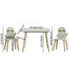 product-fancy-5be0f6a8-451b-45ac-8dc2-b60194dac334 Kids Table and Chair Set with 2 Sloth Chairs - Toddler Activity Table & Sage Green Chairs Suitable for Playroom,, Classroom, Assembly, Cute Animal Design for Room Furniture, Study Table for