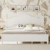 product-fancy-5bed25d6-360d-41e4-a292-af168203bebe BELLEMAVE Queen Size Platform Bed Frame With Headboard, Wooden Slat Support, No Box Spring Needed, Easy Assembly, Sturdy Structure, Bedroom Furniture With Classic Vintage Design, White