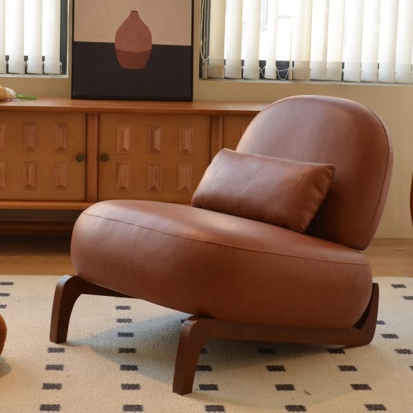 product-fancy-5c1d7863-c98a-4a85-98b2-c60236a5c872 Cute Accent Chair with Solid Wood Legs, Velvet Living Room Chair with Soft Cushion, Cozy Bedroom Chair, Comfy Armless Reading Chair for Apartment, Waiting Room, Balcony