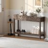 product-fancy-5c414009-68b7-488a-9533-b36f32ea4fd2 Kinder King 51 Inch Modern Console Table Farmhouse Entryway Table with 3 Drawers Narrow Wood Entry Way Table with Open Storage Shelf Long Sofa Table Behind Couch for Hallway, Foyer, Living Room, Walnut