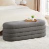 product-fancy-5d510280-a2a6-4c97-9cd9-9ba4108b0af3 Storage Ottoman Bench 49.2 Inch Upholstered Fabric Storage Bench for Bedroom End of Bed Aesthetic Large Oval Storage Ottoman for Living Room Entryway