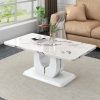 product-fancy-5e2e45a7-dc60-4012-8a8b-2dc5d473f1c5 Contemporary Minimalist Rectangular Coffee Table Featuring a White Faux Marble Design, a Spacious And Adaptable Piece for The Living Room, Perfect As a Central Tea Table Or Accent Furniture, Ideal for Various Settings, And Easy to Assemble