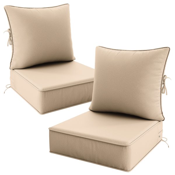 product-fancy-5e3d2c4b-f8b9-426f-91d3-a69e3d2695cd Outdoor Cushion Set of 1pc/2pcs/4pcs/6pcs - Thick 35D High-Density Foam Cushions Measuring 24*24*6.5 Inches, Featuring Quick Rebound, High Durability, And Easy Cleaning, Suitable for Outdoor Furniture Like Sofas And Patio Chairs