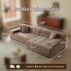 product-fancy-5e85158b-102d-49cc-ac67-c25e7e6388a2 120"Modern Minimalist Chenille Modular Sectional Sofa, Oversized 8-Seater Sleeper Sofa With Movable Ottoman, Thick Cushions, Upholstered Couch For Living Room, Bedroom, Office, Apartment