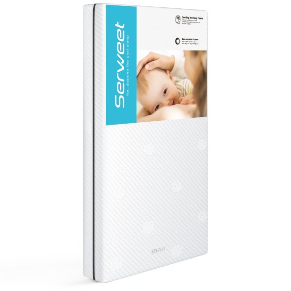 product-fancy-5e9f2293-854f-429a-9cd8-3de065dee2be 52" X 27.5" X 6/5.5" Cozy Baby Crib Mattress, Washable Zippered Protective Cover Included - Safe for Newborns & Growing Toddlers, Fits Standard Cribs And Toddler Beds