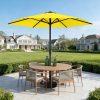 [Heavy Duty Patio Umbrella] 9ft Outdoor Umbrella, Heavy Duty Patio Umbrella with Crank, 6 Sturdy Ribs, UV Block for Market, Pool, Backyard, Garden (Base Sold Separately)
