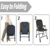 product-fancy-5ee8a9e7-0398-419a-8406-df29687f33d2 1pc Outdoor Foldable Portable Camping Chair with Armrests, Patio Folding Armchair, Beach Vacation Travel Beach Chair, Supports 300 Lbs, Suitable for Camping, Beach, Fishing, Hiking, Patio Use
