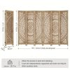 product-fancy-5f0e562b-c58d-42f1-8434-b18606c810a5 3/6 Panel Boho Folding Room Divider - Carved Wood Privacy Screen, Adjustable Indoor/Outdoor Farmhouse Partition with Lightweight HDF Board & Wood Veneer Panels, Portable Room Divider for Home, Office, Garden, Patio Suitable for Privacy Screening
