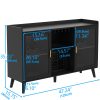 product-fancy-5f88ac33-ff31-4bd3-ba4c-598c94e7b91e Coffee Bar Cabinet With Wine Racks, Wine Bar Cabinet With Glass Holders, Kitchen Buffet Sideboard With Adjustable Storage Shelves, Freestanding Liquor Cabinet For Kitchen, Living Room, Dining Room