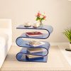 product-fancy-5f8cb0b7-e41f-4487-96c0-e03b1e347cbd Bedroom Acrylic Bedside Table Side Table Irregular Storage Rack, Large-size Office Magazine Rack Bookcase Bookshelf, Living Room Side Table Coffee Table